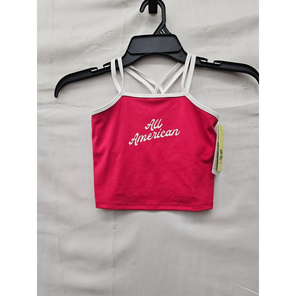 All in Motion Girls Strappy Tank Top Red Polyester Blend Athletic Size XS